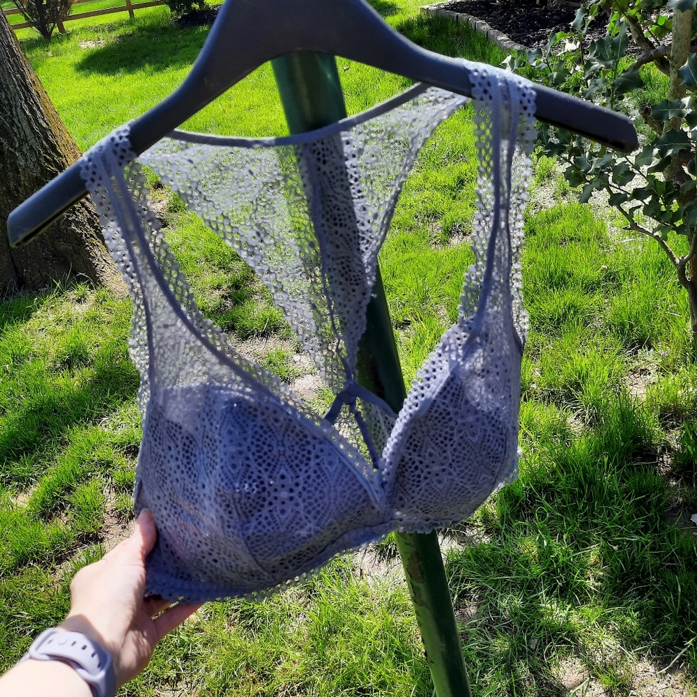 Victoria's Secret Grey Lace Bralette